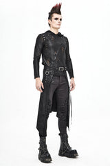 Black Mist Floral Print Mens Punk Short Kilts - Product - 6