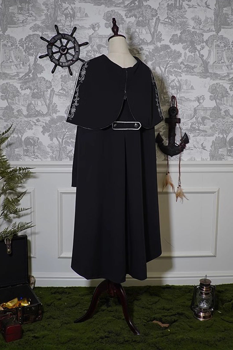 Pirate Series Navigation Treasure Hunting Guide Embroidery Handsome Lolita Cloak 2 Colors - Product - 14