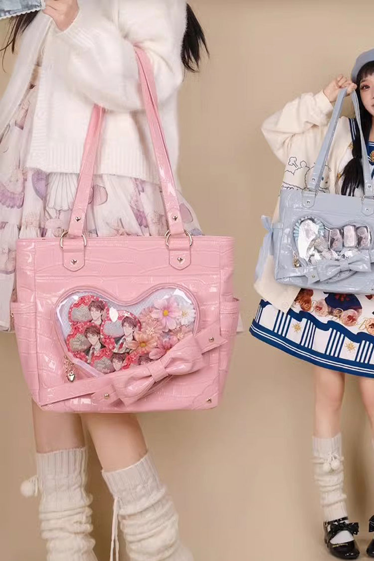 Floating Amber Transparent Love Bowknot Sweet Elegant Lolita Shoulder Bag 4 Colors - Product - 8