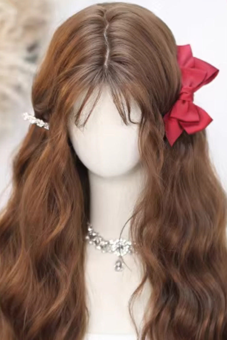 Caramel Warm ブラウン ロングウェーブ ウィッグ付き Light Wispy 前髪 スウィートロリータ 商品画像