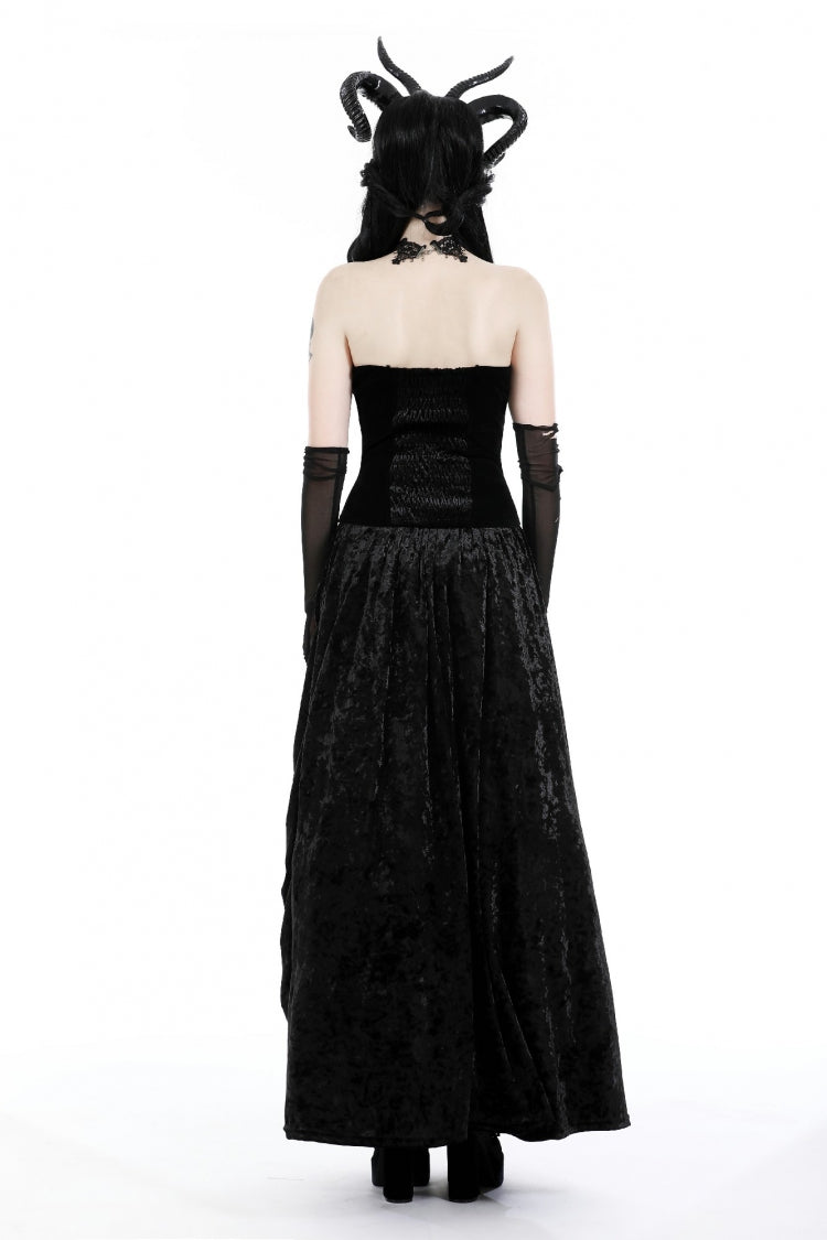Red/Black Sleeveless Women's Gothic Bat Overbust Corset - Product - 4