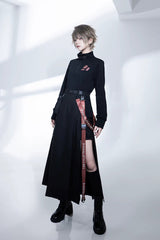 Black [Nameless Blade] Stand Collar Long Sleeves Gothic Prince Ouji Lolita Skirt Set - Product - 8