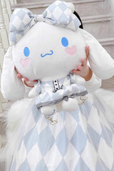 White/Blue Bowknot Big Ears Doll Sweet Lolita Backpack - Product - 4