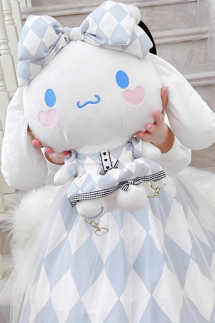 White/Blue Bowknot Big Ears Doll Sweet Lolita Backpack - Product - 4