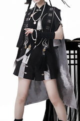 Black [The Strange End of the Immortal Sect] Sleeveless Chinese Style Ouji Lolita Set - Product - 15