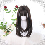 Layered Design Mid-Length Sweet Lolita Wigs - Brown - 1