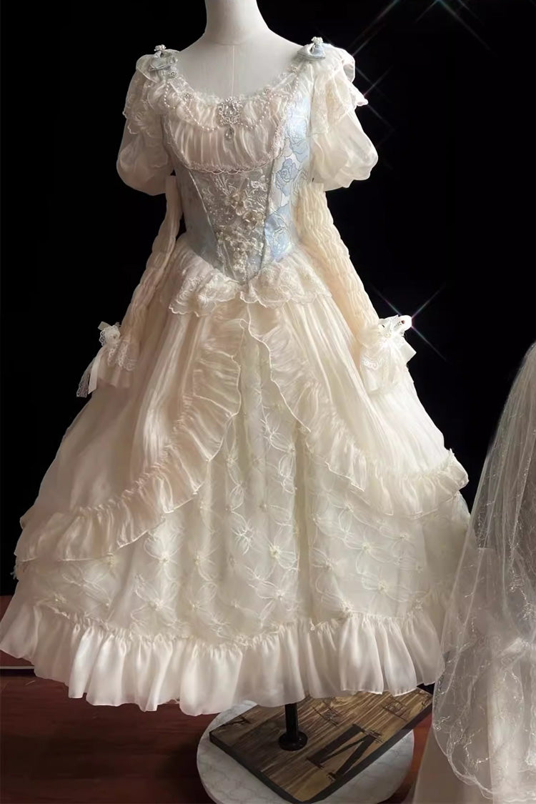Ivory Crown Coronation Ruffle Hanayome Cardigan Bowknot Lace Sweet Gorgeous Lolita Dress - Product - 3