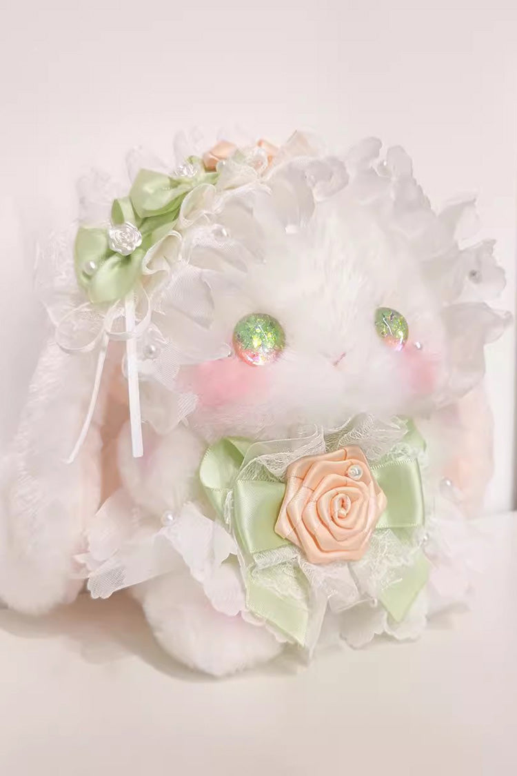 White/Green Lop-Eared Rabbit Doll Bowknot Lace Sweet Lolita Bag - Product - 2