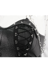 Black Lace Irregular Women's Gothic Jsk Dress - Product - 9