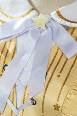 Yellow [Identity V Toy Merchant Glimmer Within Reach] Triple-Layered Print Ruffle Bowknot Classic Cosplay Lolita Dress Set - Product - 2