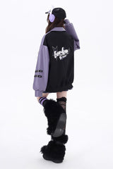 Long Sleeves Embroidery Stitching Gothic Japanese Jirai Kei Coat 2 Colors - Product - 9