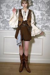 Pirate Series Navigation Treasure Hunting Guide Embroidery Handsome Lolita Vest 2 Colors - Product - 7