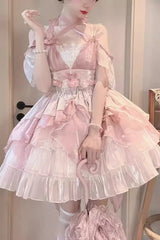 Cat Fairy Multi-layer Ruffle Hanayome Sweet Princess Lolita Jsk Dress - Product - 4