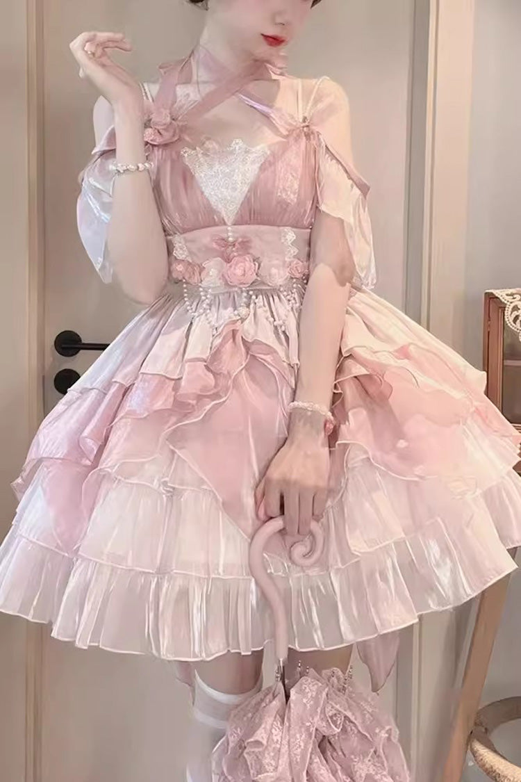 Cat Fairy Multi-layer Ruffle Hanayome Sweet Princess Lolita Jsk Dress - Product - 4