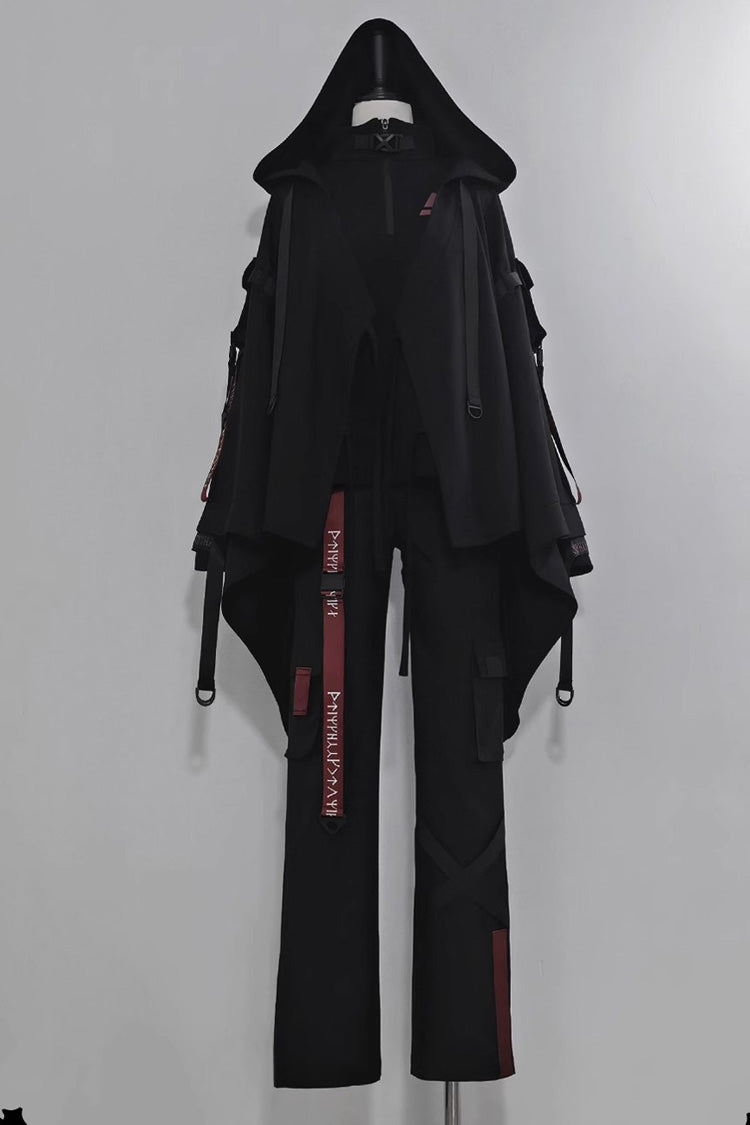 Black Unmarked Blade Gothic Handsome Ouji Lolita Long Pants - Product - 4