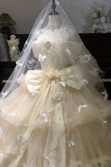 White [Pure White Oath] Sleeveless Multi-Layered Ruffled Hanayome Lace Sweet Elegant Princess Lolita Dress - Product - 7