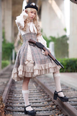 Multi-Color Backlight Memoirs Elegant Slim Bowknot Sleeveless Ruffle Classic Lolita Dress - Product - 4