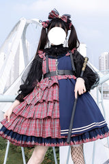 Plaid Stitching Multi-Layer Sweet Lolita JSK Dress - Product - 4