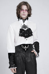 Black Embroidered Lace-Up Men's Gothic Accessory  Bat Embroidered Girdle - Product - 12