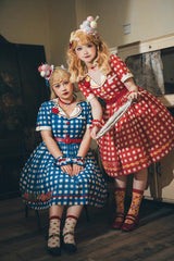 Sweetheart Cat Short Sleeves Print Embroidery Sweet Lolita Dress 3 Colors - Product - 3