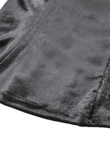 Black Square Collar Multi-Layered Lace Long Flared Sleeves Women's Gothic Palace Velvet Top - Product - 16