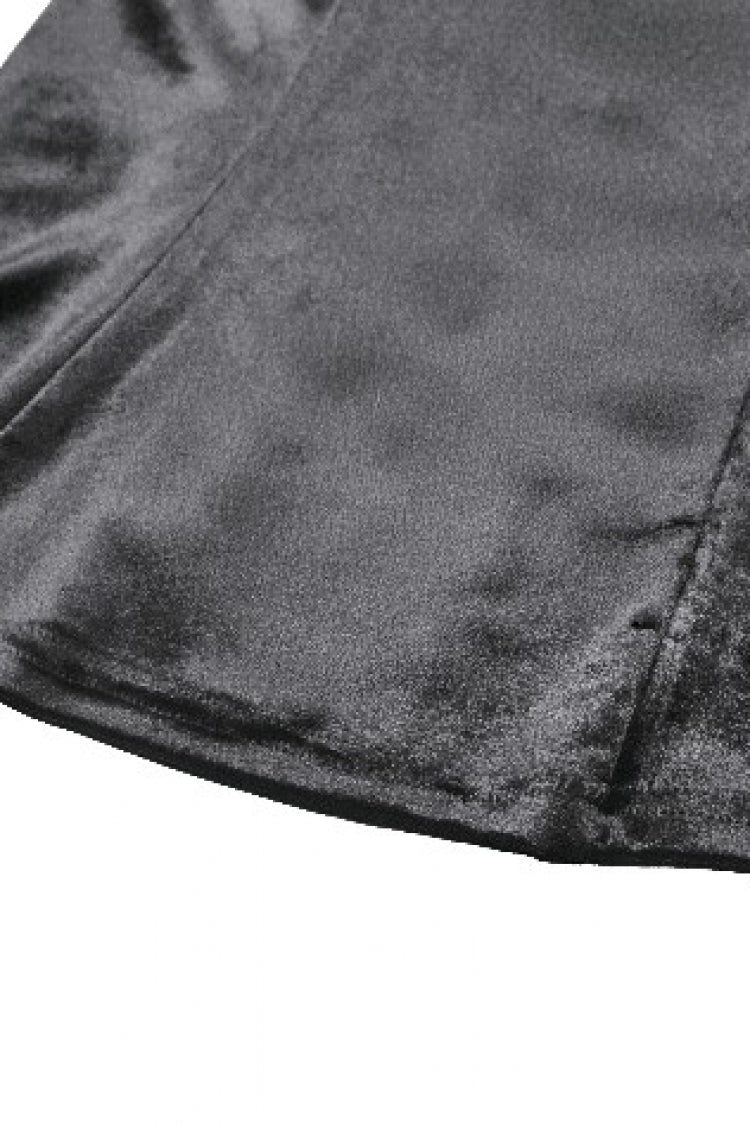 Black Square Collar Multi-Layered Lace Long Flared Sleeves Women's Gothic Palace Velvet Top - Product - 16