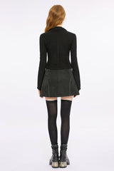 Black Long Sleeves Scream Hem Women's Gothic T-Shirt - Product - 4