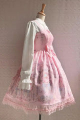 Small Delicate Print Ruffle Bowknot Sweet Lolita Jsk Dress 4 Colors - Product - 9