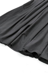 Black Embroidered Lace Trim Pleated Women's Gothic Maxi Skirt - Product - 13