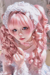 Pink Multi-Layered Roman Curl Sweet Lolita Wig - Product - 3
