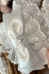 Multi-Color Strawberry Angel Cherry Blossom Tree Bowknot Lace Sweet Lolita Hand Sleeves 9 Colors - White - 5