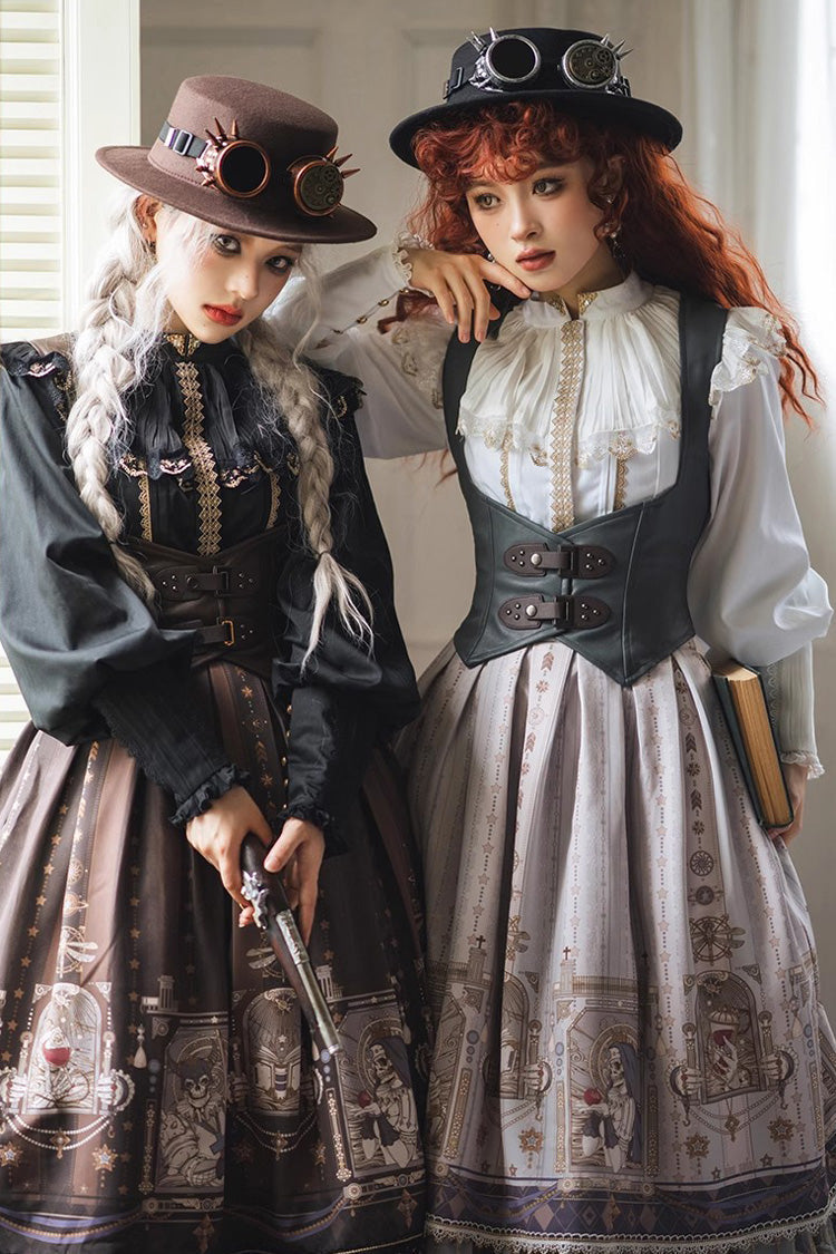 Demon Hunting Notes PU Gothic Punk Lolita Vest 2 Colors - Product - 6