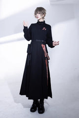 Black Unmarked Blade Gothic Handsome Ouji Lolita SK Skirt - Product - 4