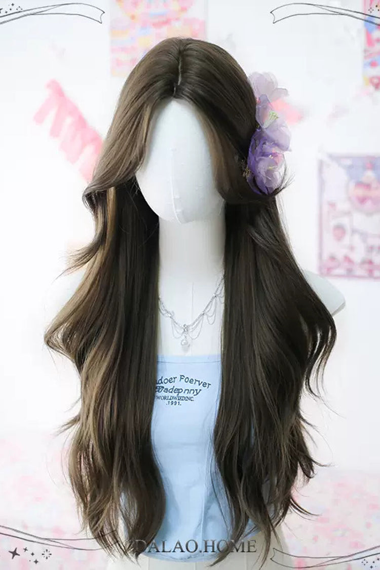 Brown Wavy Curly Sweet Lolita Long Wigs - Product - 2