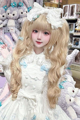 Bleached Walnut Brown Soft Curls Sweet Lolita Wig Set - Product - 2