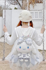 White/Blue Bowknot Big Ears Doll Sweet Lolita Backpack - Product - 5