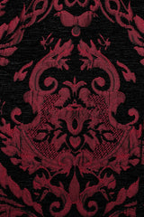 Black/Red Men's Stand Collar Jacquard Print Stitching Metal Ring Decoration Gothic Vest - Product - 8
