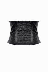 Black Lace-Up Metal Buckled Zippered Women's Punk Underbust Corset - Product - 13