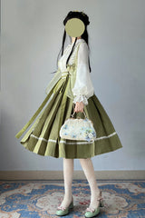 Green 2022 New Chinese Style Han Element Sweet Lolita Dress Full Set - Product - 3