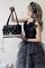 Piano Waltz Bowknot Sweet Lolita Handbag 4 Colors - Product - 2