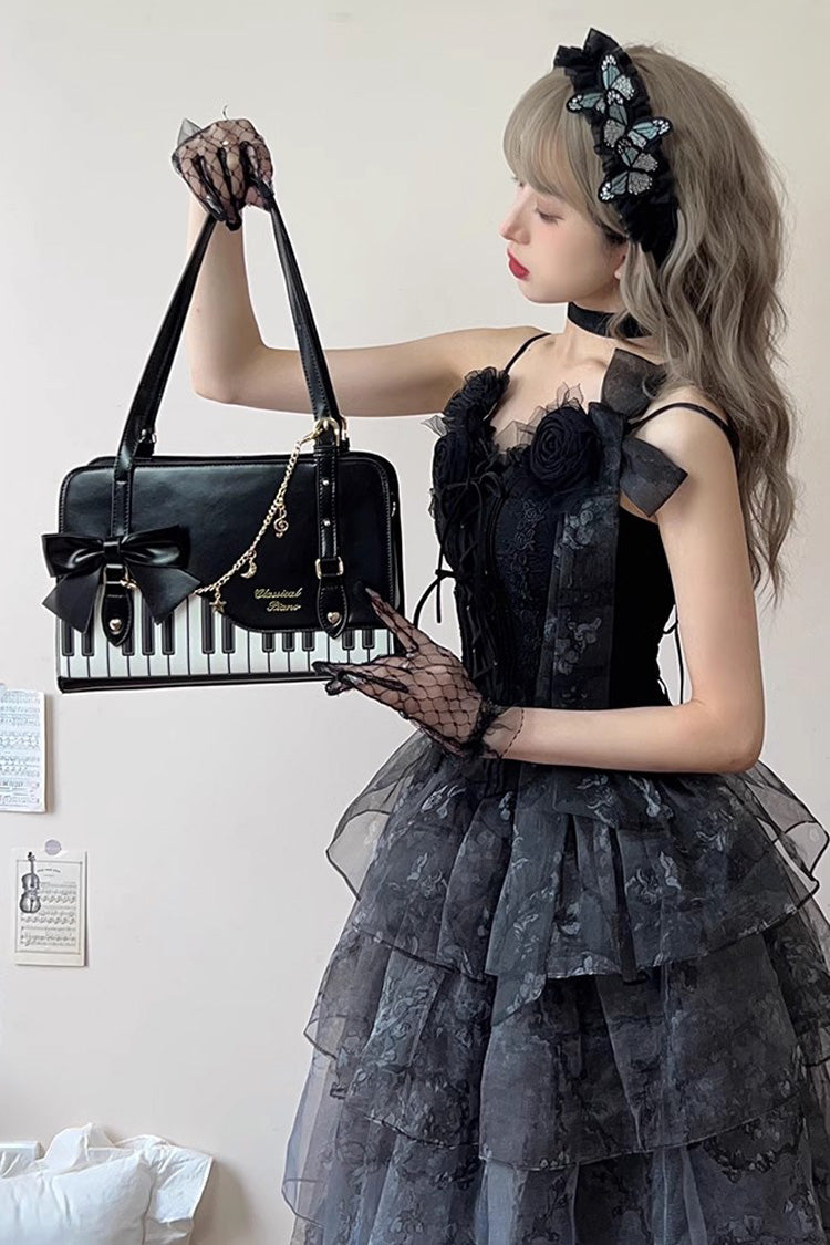 Piano Waltz Bowknot Sweet Lolita Handbag 4 Colors - Product - 2