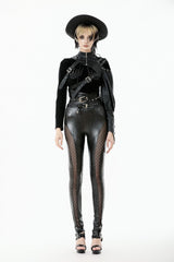 Black Cut-Out Asymmetric Buckled Zippered Women's Punk Cape - Product - 11