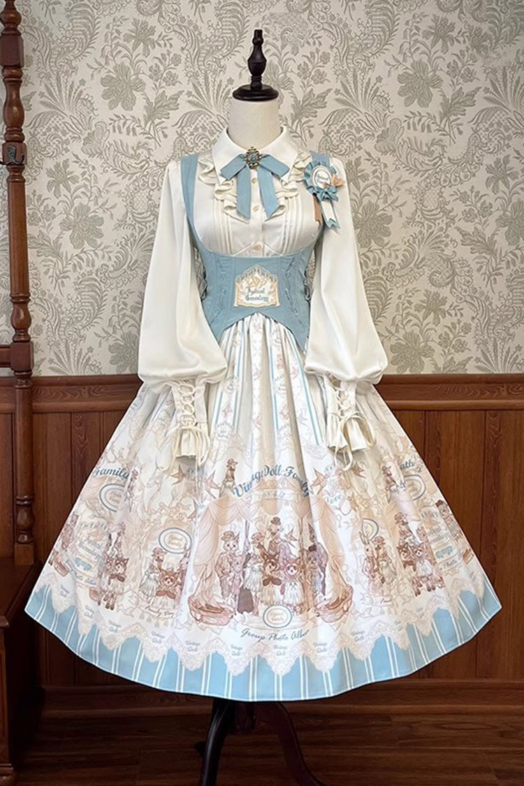 Doll's House Print Ruffle Embroidery Long Version Sweet (Dress Only) detail view 11