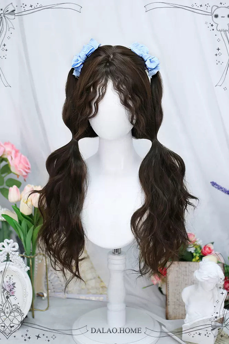 Brown Everyday Sheep Curl Fluffy Sweet Lolita Long Wigs - Product - 2