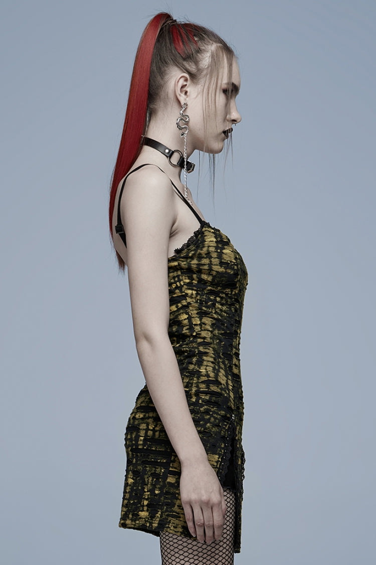 Abstract Print Women's Gothic Slip Dress 2 Colors - Product - 3
