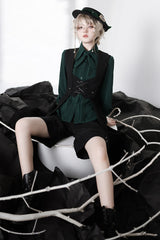 Overture Middle Ages Ouji Fashion Gothic Lolita Long Vest 3 Colors - Product - 4