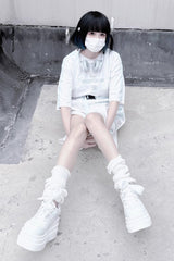 College Lace-Up Sweet Jirai Kei Japanese Platforms Shoes 2 Colors - Product - 11