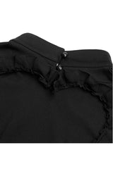 Black Heart Shaped Hollow High Waist Bow Women's Steam Punk Dress - Product - 8