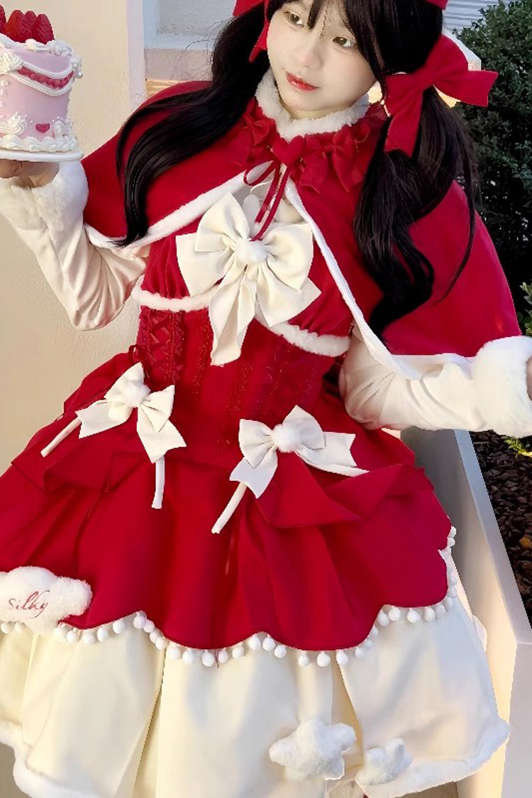 Lovely Multi-layer Bowknot Autumn and Winter Sweet Princess Lolita Jsk Dress 3 Colors - Product - 12