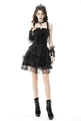 Black Floral Jacquard Lace-Up Women's Gothic Overbust Corset - Product - 8